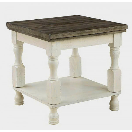 Calandra : Bàn End , Đôn Trang Trí ( Trắng + Xám Khói )